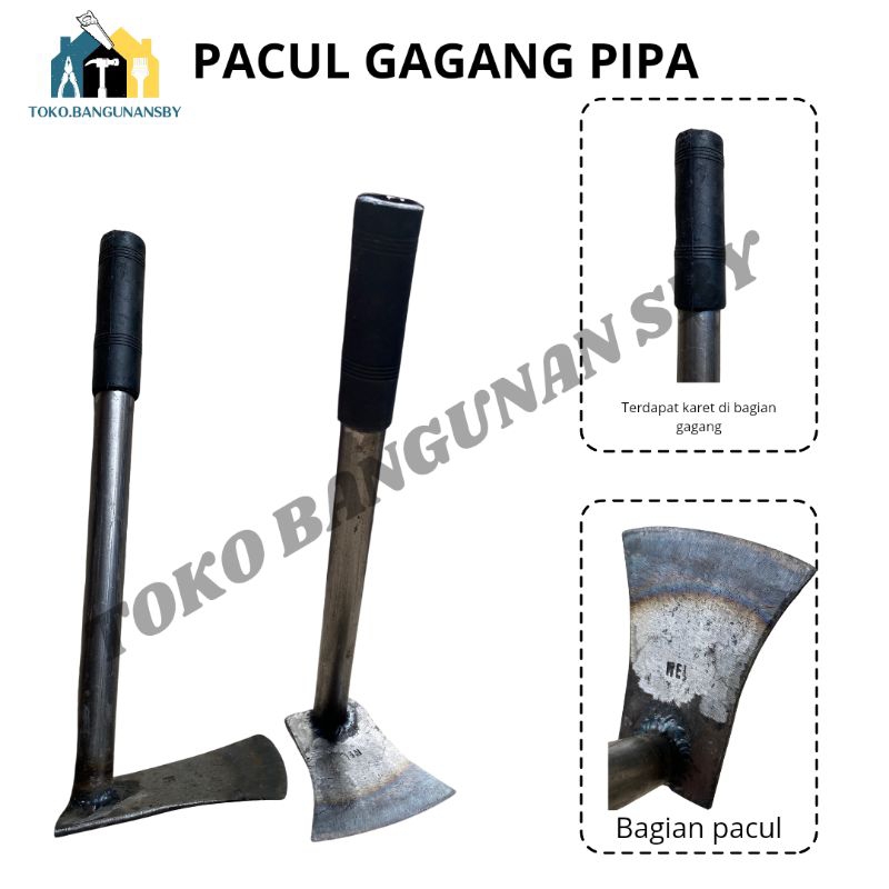 PACUL/CANGKUL MINI BAJA PER GAGANG PIPA