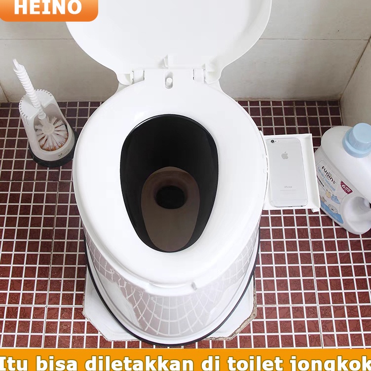 Grosir Promo  HIENO Closet Jongkok Closet Duduk Toilet Portable Kursi Toilet Duduk ToiletTraining Anak Toilet Duduk Pispot Dewasa Wanita