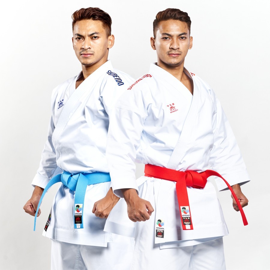 SHUREIDO NW3 Baju Karate WKF APPROVED Kata AKA dan AO (merah dan biru) atau POLOS / NEW WAVE 3