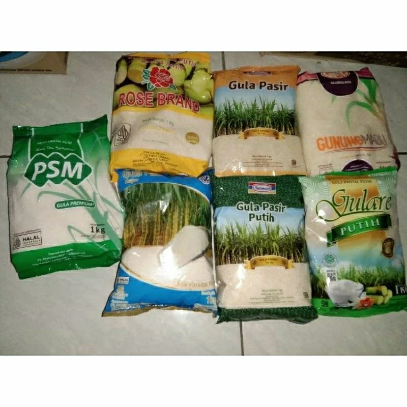 

RANDOM GULA 1 KG KEMASAN PABRIK
