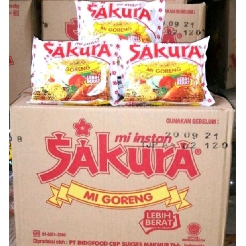 

MIE SAKURA MIE INSTAN MIE GORENG ( 1 DUS ISI 40 PCS )