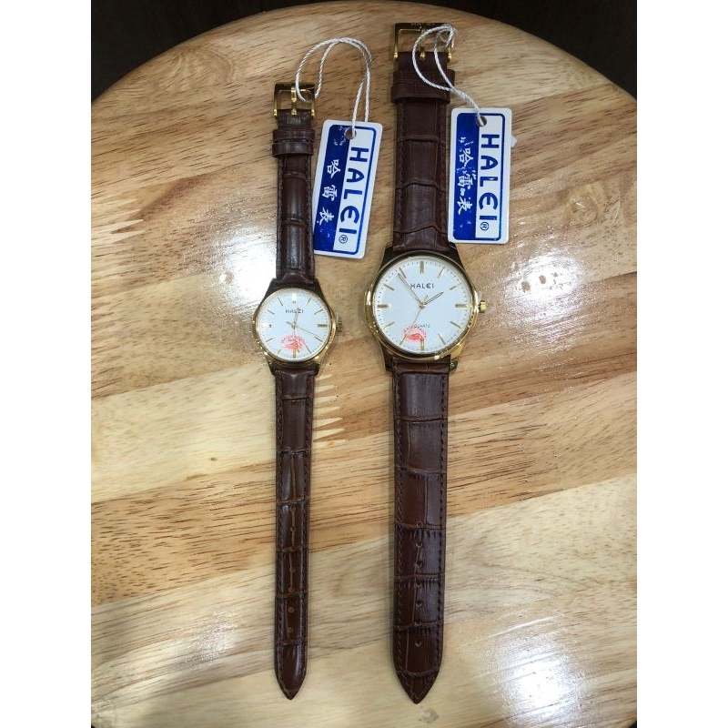 Jam Tangan Couple Halei Strap Kulit Original
