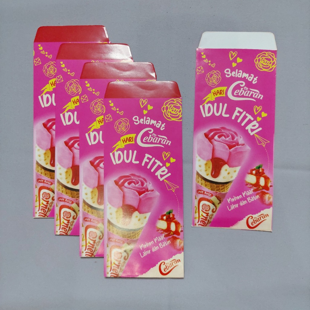 

AMPLOP / ANGPAO ANAK LEBARAN IDUL FITRI motif Cornetto Ice Cream uk L Lucu