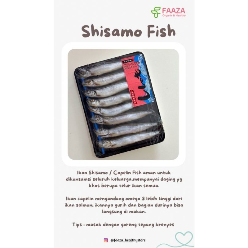 

Ikan Shisamo Fish Premium Full Telur 170gr Fresh Frozen