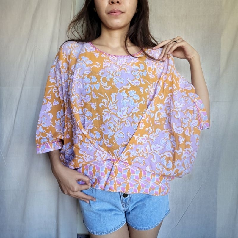 BATIK Top Kimono Sleeve Preloved
