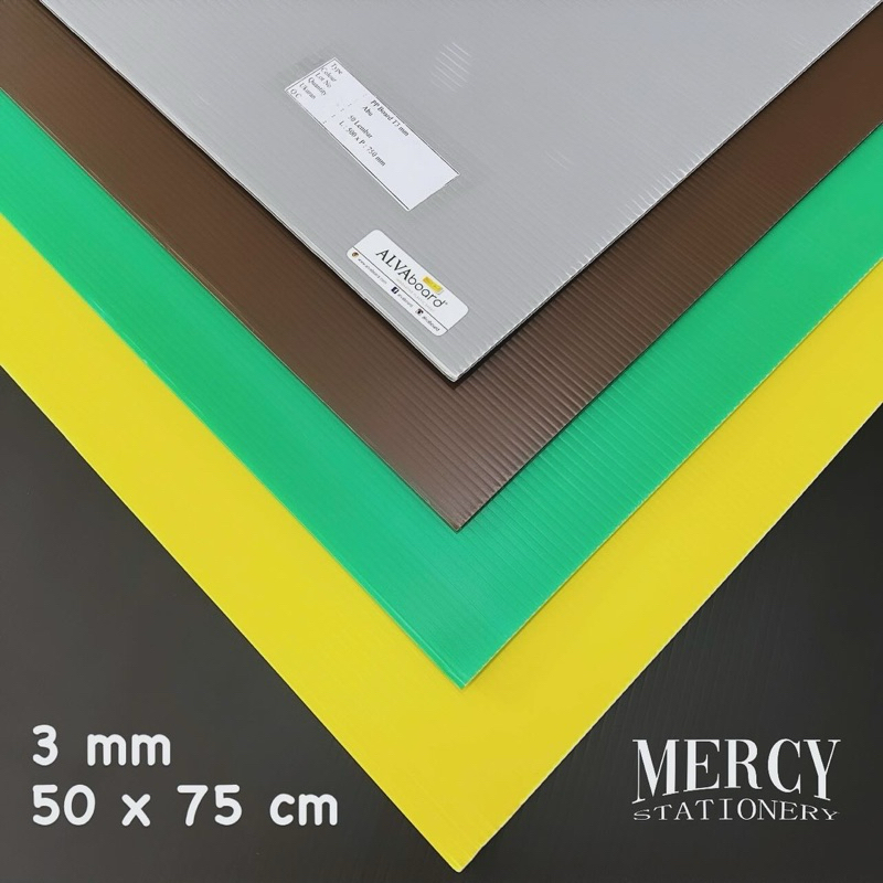 

Plastic Alvaboard Sheet 3 mm 50x75mm PP Impraboard Papan Plastk Infraboard