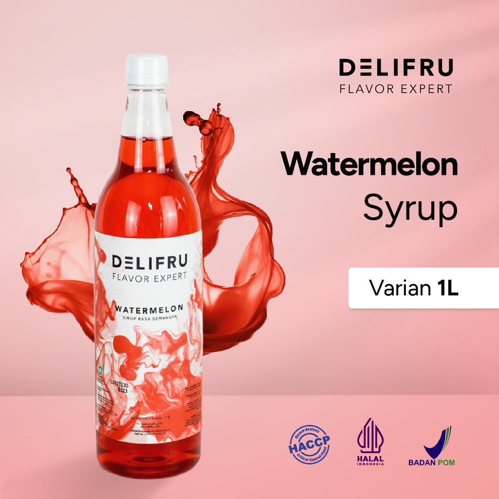 Syrup Watermelon Delifru 1 Liter - Sirup Semangka Premium