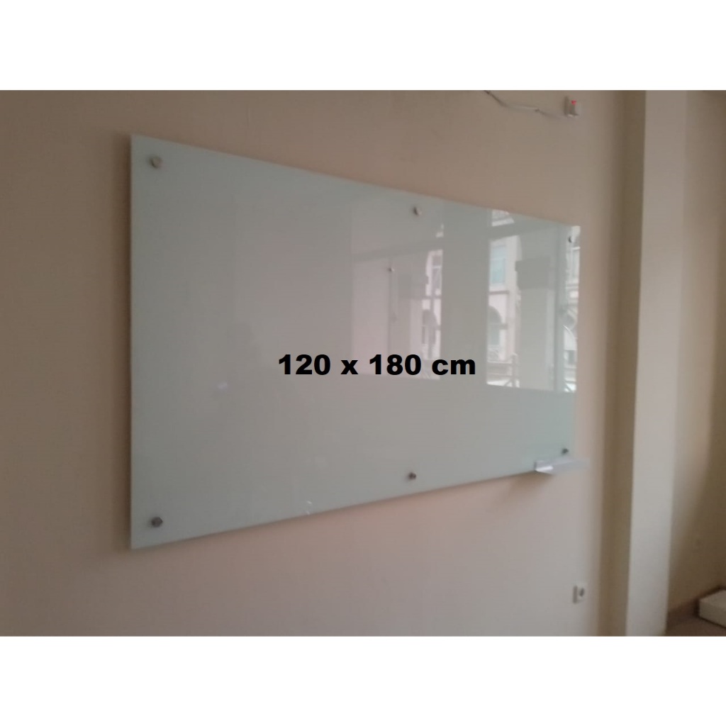 

whiteboard kaca 120 x 180 cm / papan tulis kaca