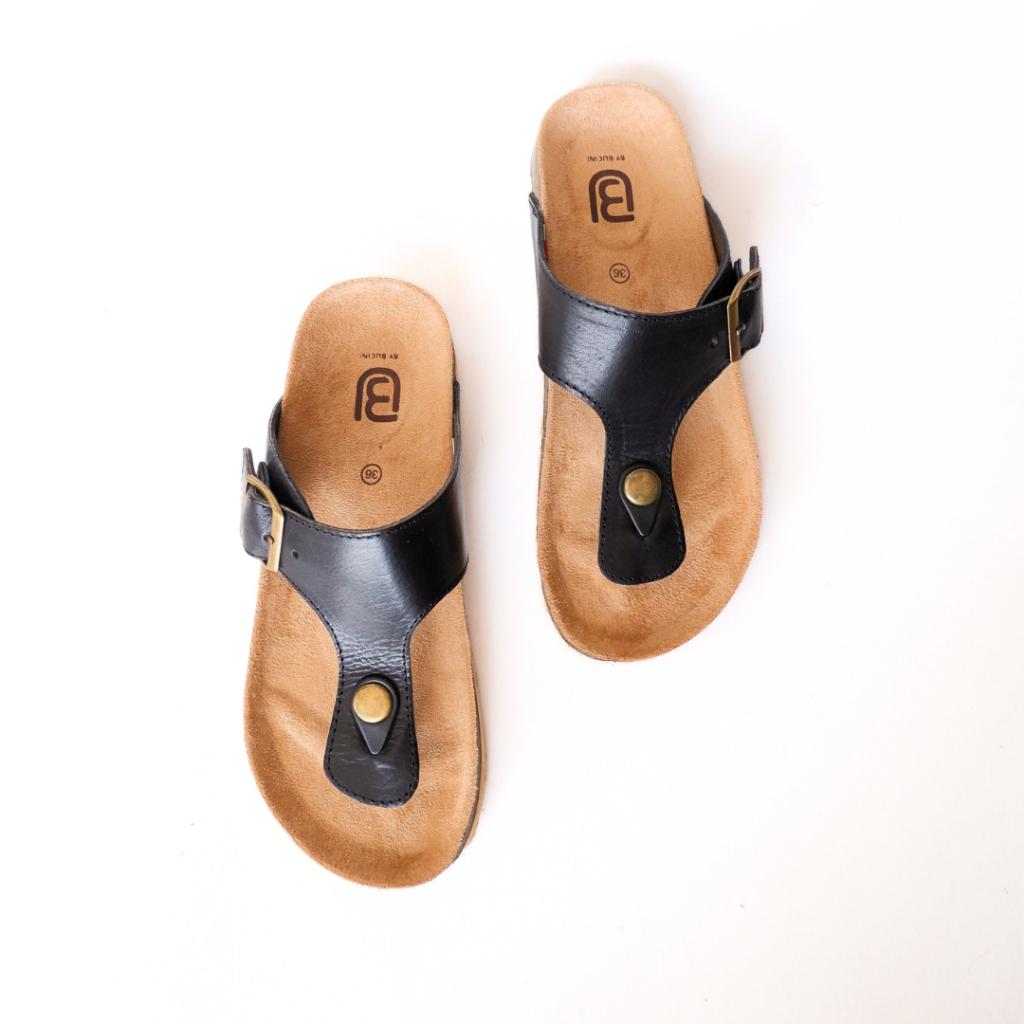 Sandal Jepit Wanita Kulit Asli Premium | BU by BUCINI ABEL