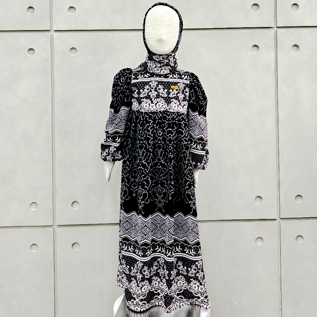 Dera Kids Salmaira Set Pashmina Segiempat Bahan Cerut Motif Umur Usia 3 4 5 6 7 8 9 10 11 12 Tahun D