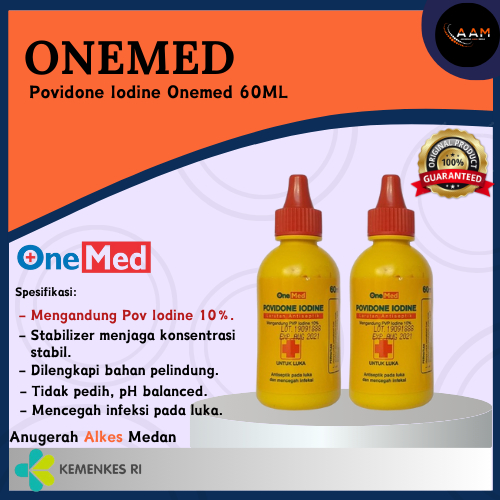 POVIDONE IODINE ONEMED 60ML ANUGERAH ALKES MEDAN