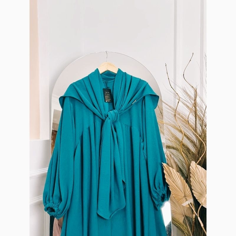 GAMIS CRINKLE SET HIJAB KEKINIAN VIRAL TERBARU-Hijau Turkish