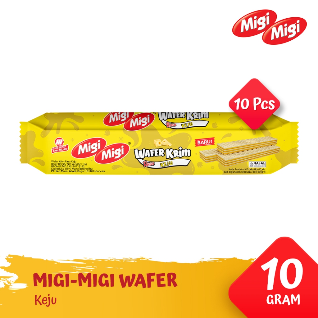 

Migi Migi Wafer Krim - Keju [1 Pack @ 10 Pcs]