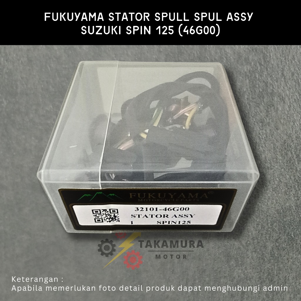 Fukuyama Stator Assy Comp 8 Spull Spul Spool + Pulser Suzuki Spin 125 (32101-46G00) - Takamura Spare