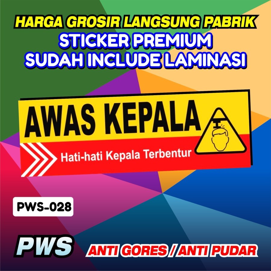 

Stiker Awas Kepala Terbentur Peringatan / Sticker Safety Sign