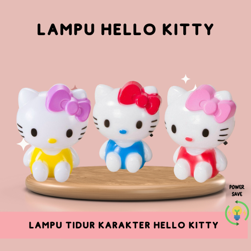 LAMPU TIDUR ANAK/LAMPU TIDUR KARAKTER HELLO KITTY/LAMPU TIDUR HELLO KITTY LUCU