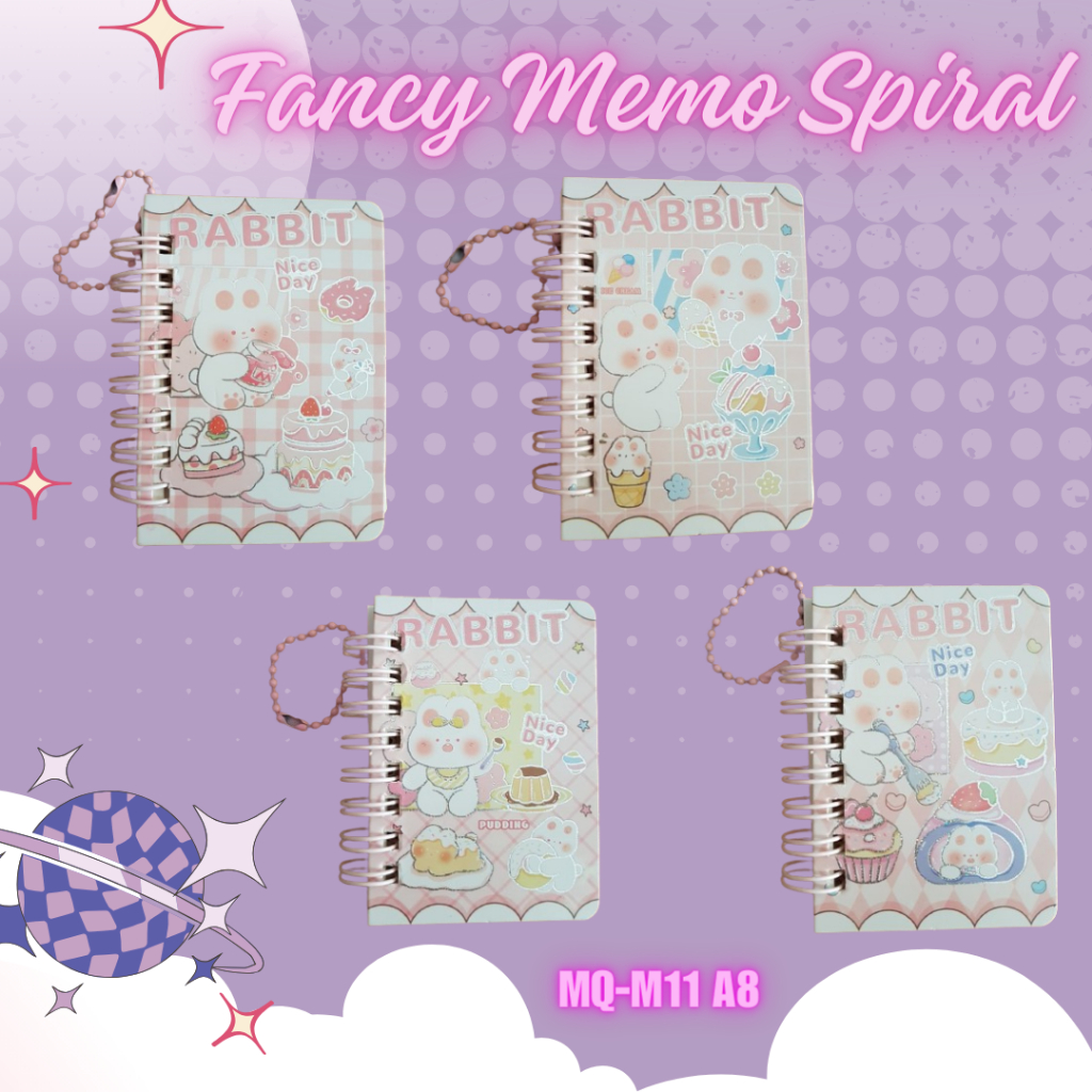 

[PCS] NOTEPAD / MEMO SPIRAL FANCY MQ-M11 (ISI 60 LEMBAR)