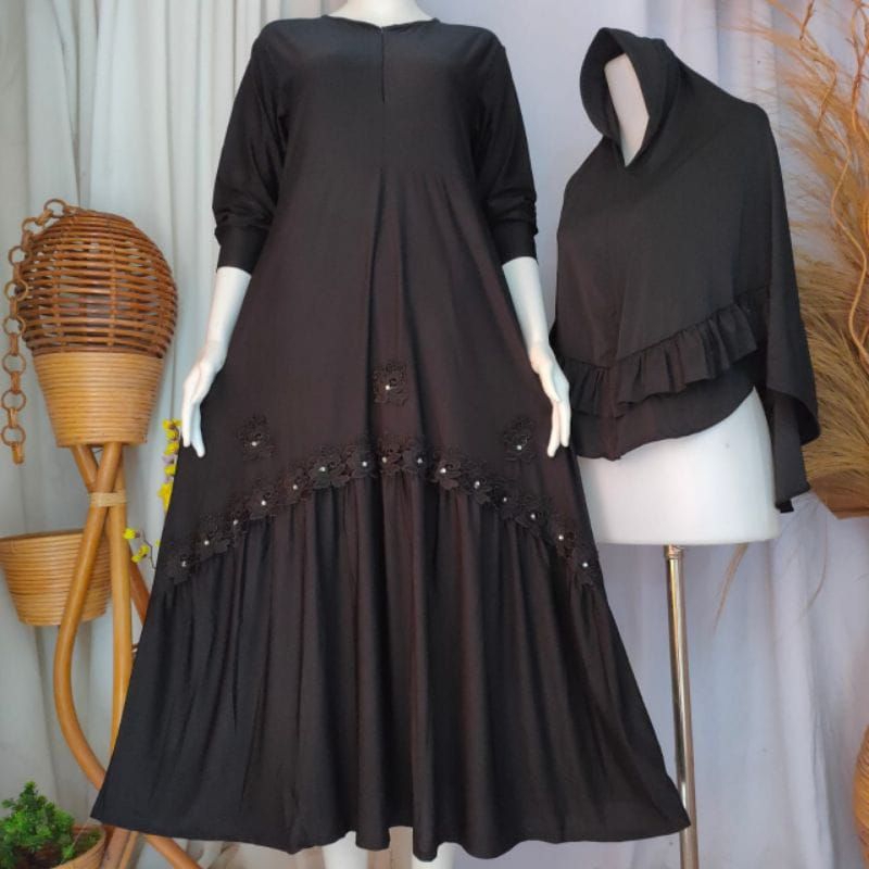 NEW GAMIS JUMBO SET HIJAB JERSEY REMPEL LOVE