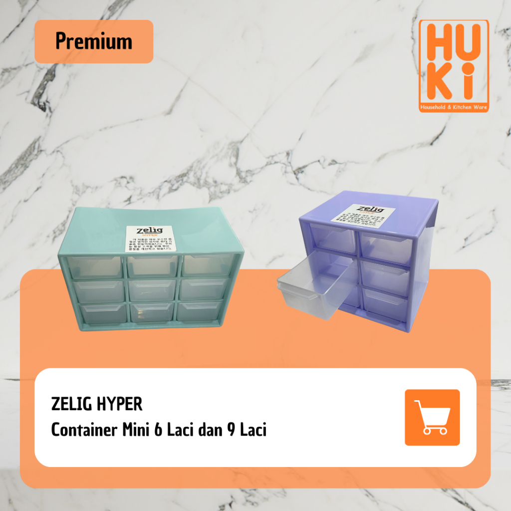 Container Mini 6 laci 9 laci serbaguna ZELIG HYPER
