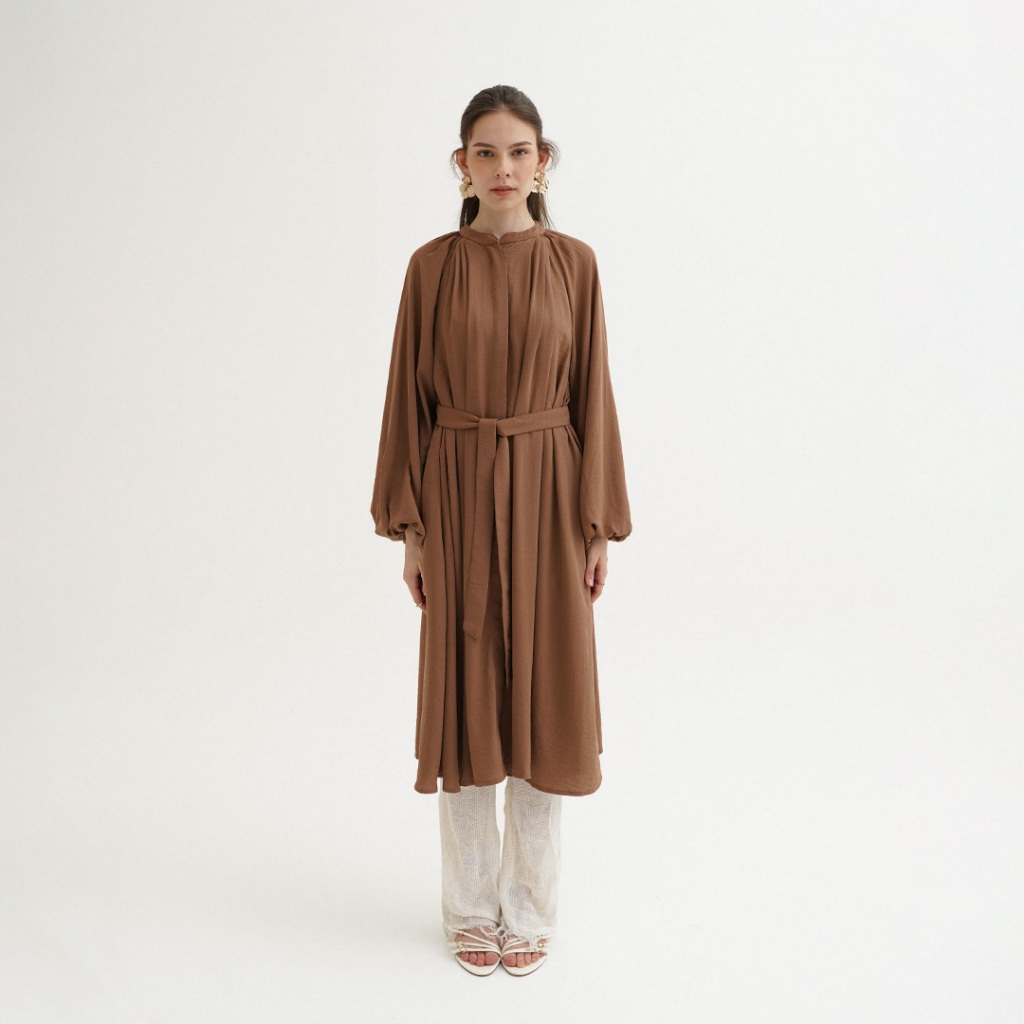 Queensland Tunik Wanita Lengan Panjang LIN000387Q Coklat