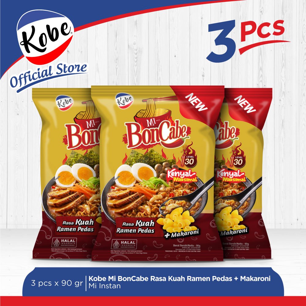 

Kobe Mi BonCabe Rasa Ramen Pedas (3pcs)