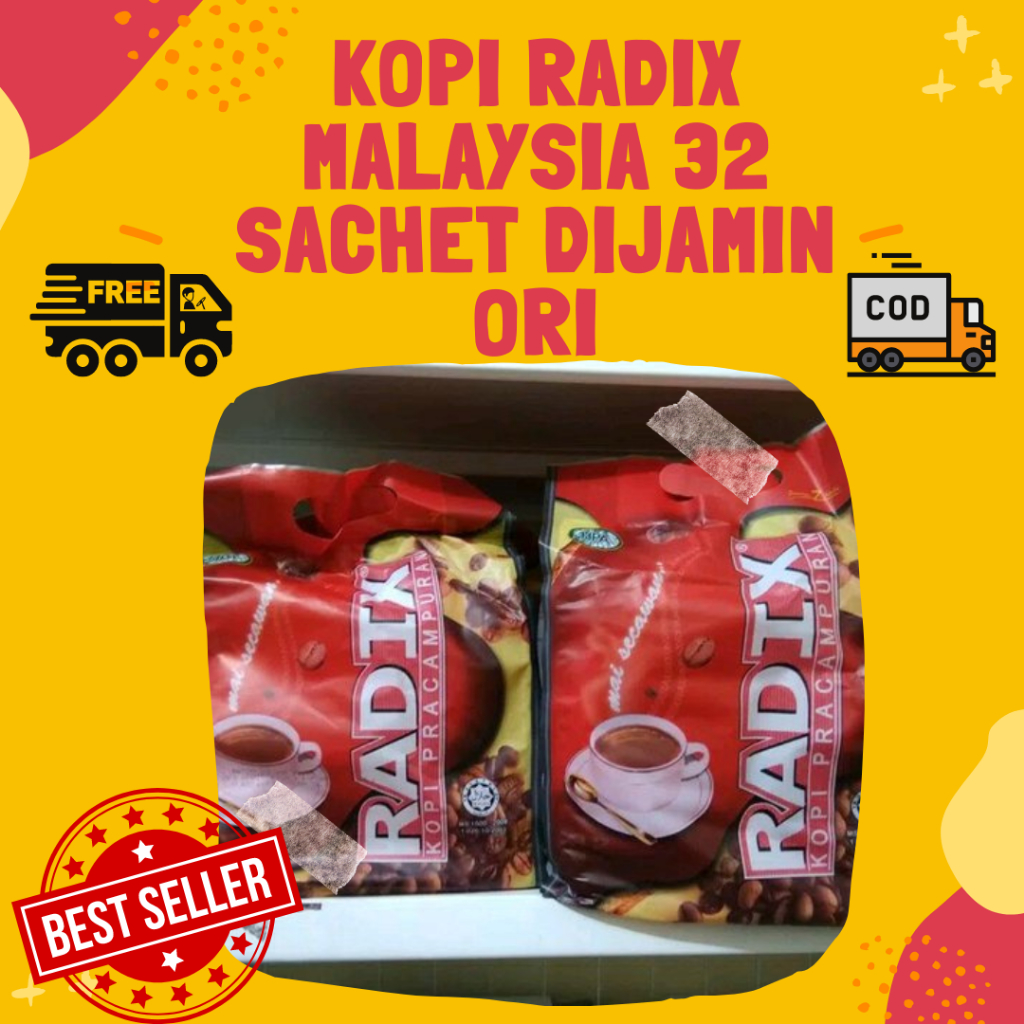 

TERLARIS...!!! KOPI RADIX JUMBO HPA | RADIX MALAYSIA isi 32 sachet