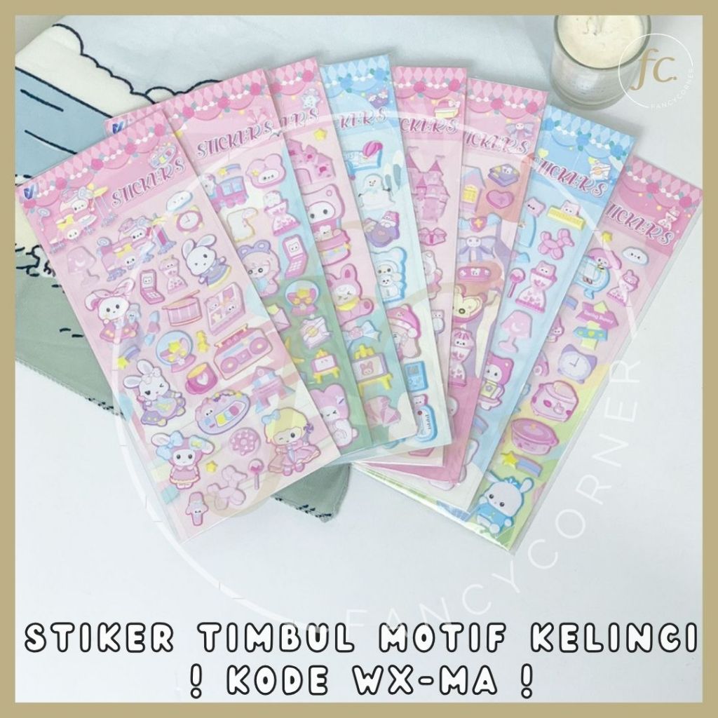 

1 Lembar Pcs Sticker Timbul 3D Kelinci Stiker Set WX-MA Little Cute Rabbit Bunny Sweet Girl Beach Cafe Summer Waterproof Pastel Jurnal Scrapbook Diary Estetik Decoration Accessories Hampers Bingkisan Anak Harga Grosir Ready COD