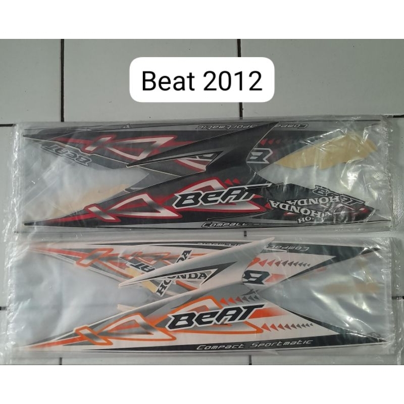 Striping ORI beat karbu 2012 hitam putih stiker Honda beat full body