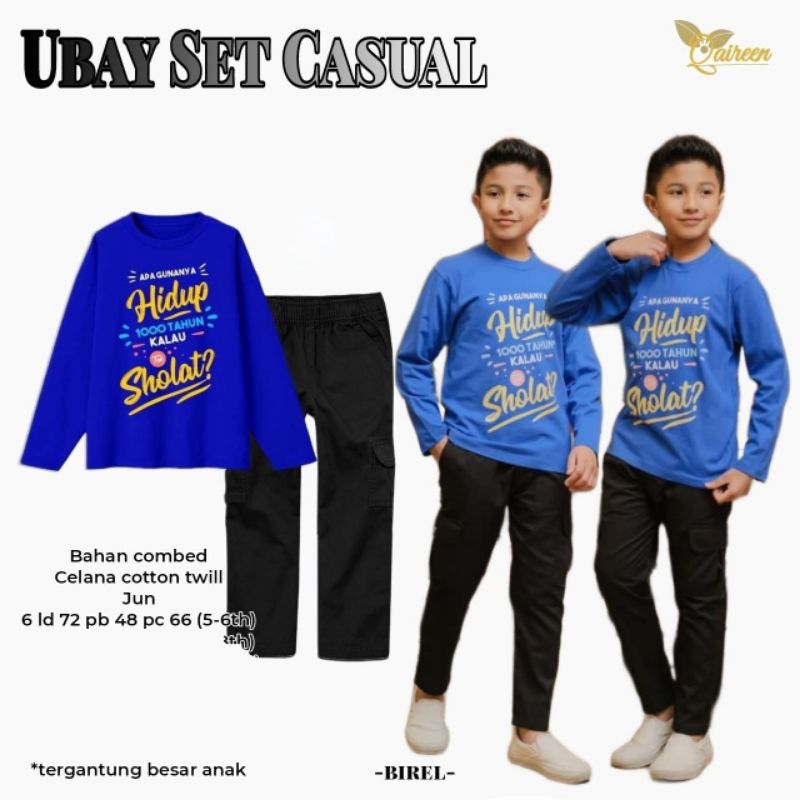 MINI DOLPHIN SET CASUAL MUSLIM ~ SETELAN BAJU ANAK LAKI-LAKI ~ KAOS ANAK LAKI-LAKI LENGAN PANJANG SE