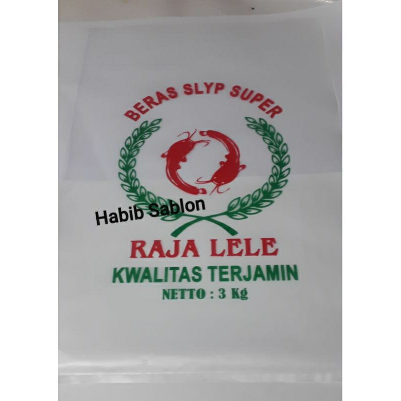 plastik beras 3kg raja lele isi (100pcs)