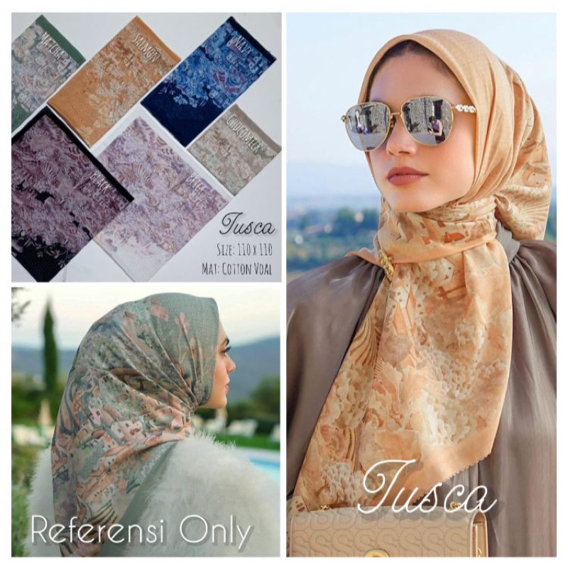 Segiempat voal bora bora series The BIMU series buttonscarves Look like (REALPICT 100% FOTO SENDIRI)