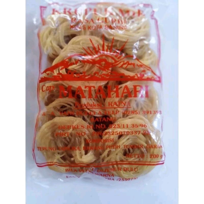 

Krupuk Mie Mentah Cap Matahari Khas Batang 250 gram & 200 gram