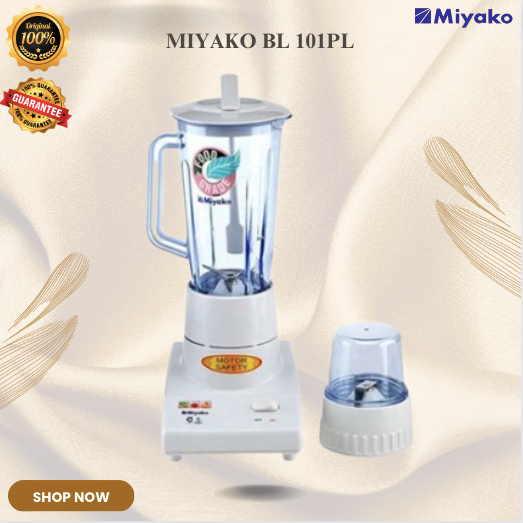 Miyako Blender 1 Liter BL 101PL Blender Plastik/BL101PL/BL101 PL/BL 101 PL/BL-101PL/ORIGINAL GARANSI