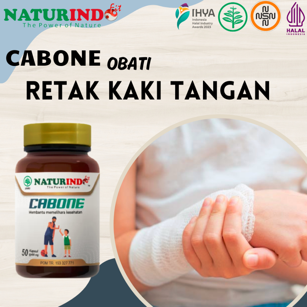 CABONE OBAT PATAH TULANG TANGAN GIGI PATAH HERBAL ALAMI NATURINDO