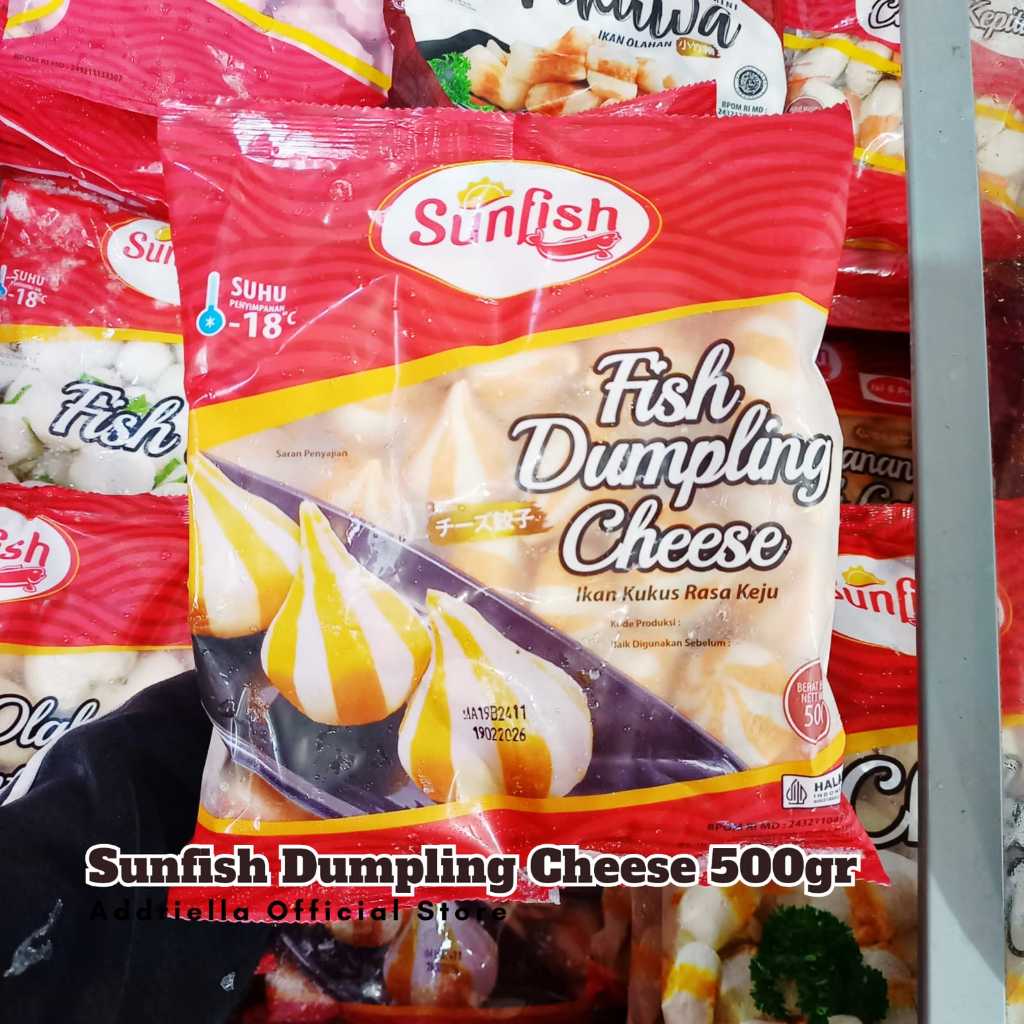 

ADDRIELLA Sunfish Dumpling Cheese/Chicken 500gr | Sunfish/Frozenfood/Frozenfood Murah