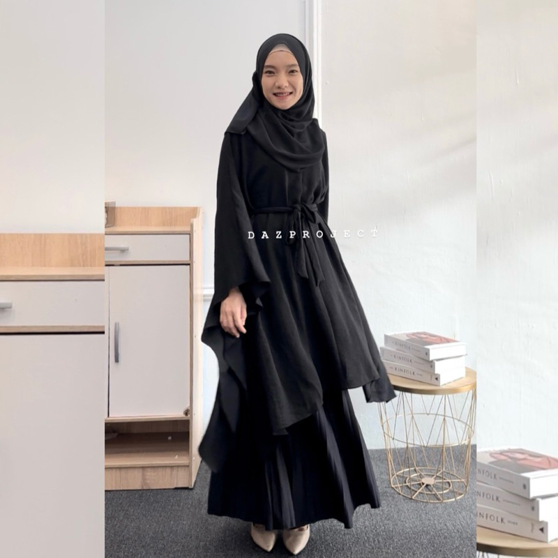 Safa Kaftan Tunik Free Belt LD 140 Kaftan tunik crincle airflow Premium Tunik Polos by Dazproject