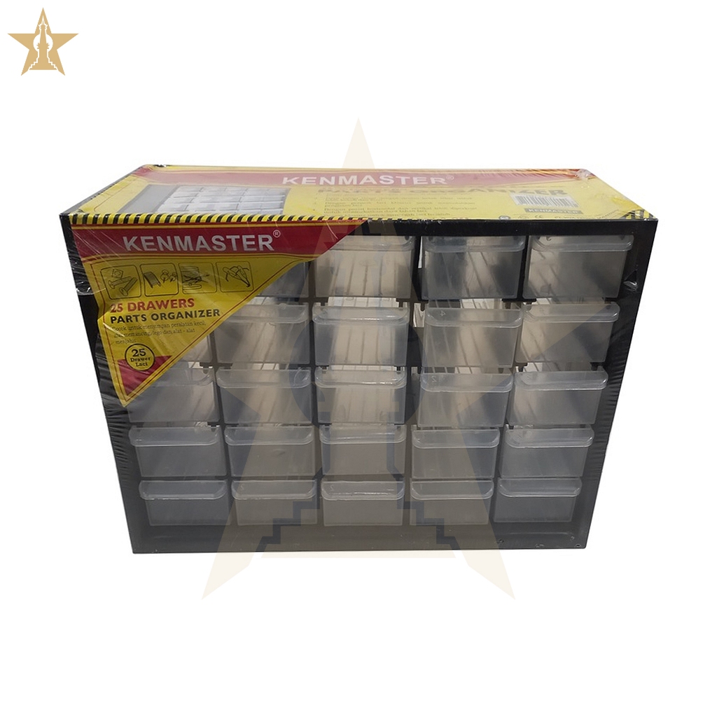 Kenmaster Organizer Rak Susun Drawer 25 Slot Kotak Spare Part Elektronika Komponen Murah