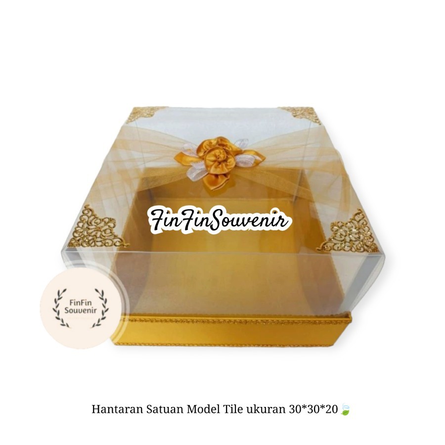 

Kotak Hantaran seserahan Mika satuan model tile - Silver, 25*25