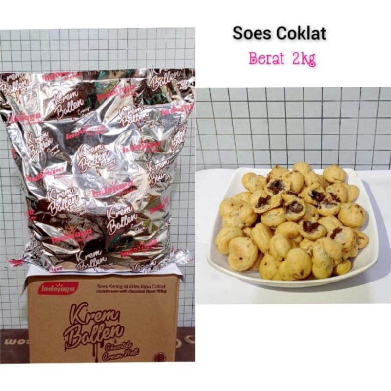 

Soes Coklat Kering mini / Krem Ballen