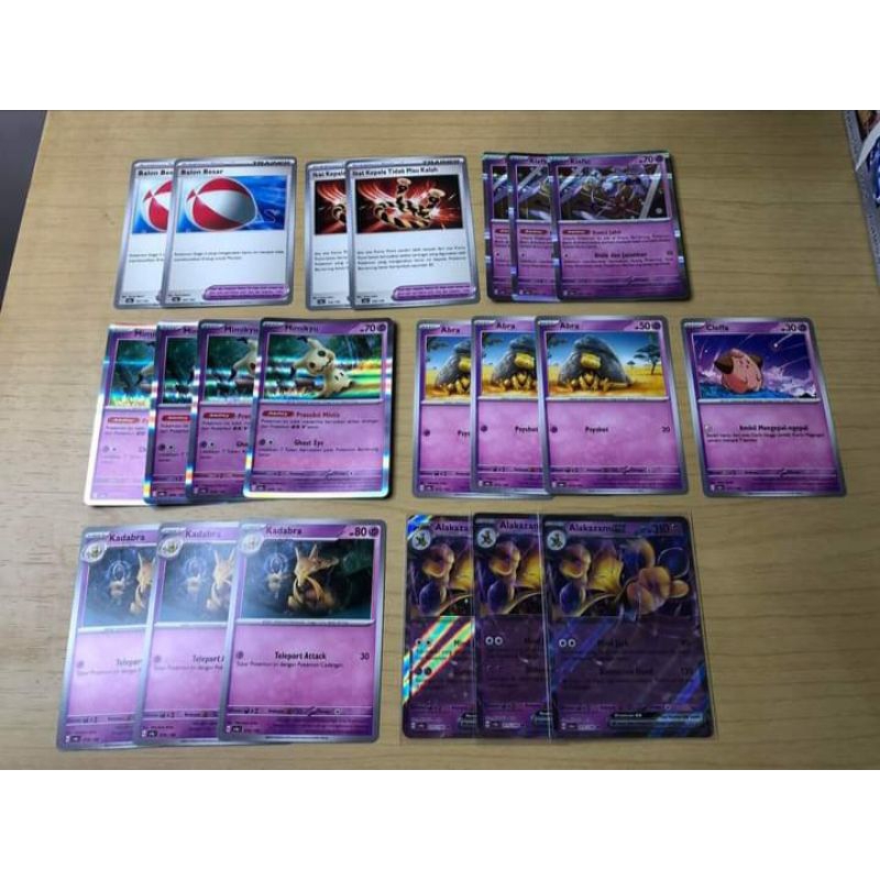 kartu pokemon core deck alakazam ex