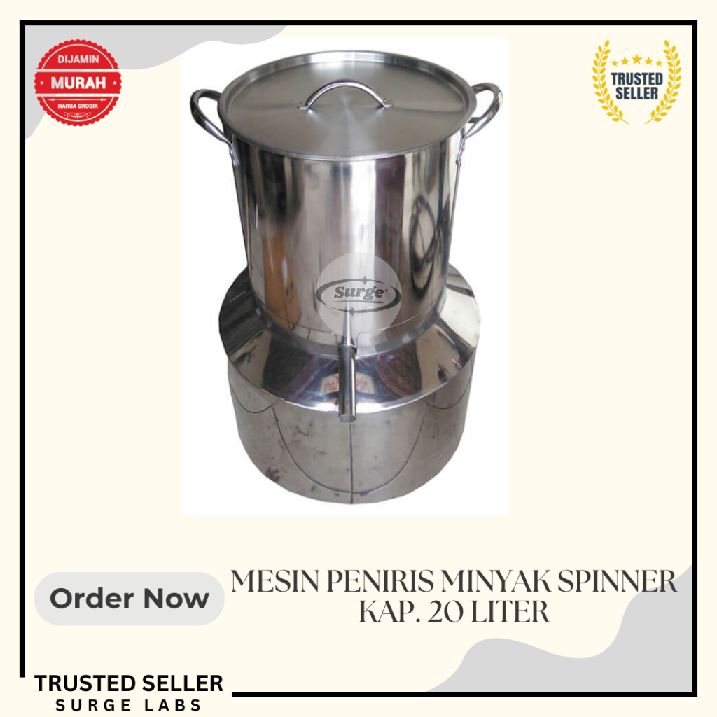 Mesin Peniris Minyak Spinner,Mesin Pengering Keripik Kap. 20 Liter