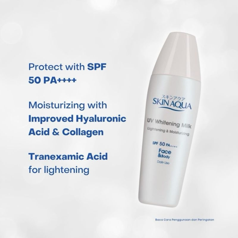 Skin aqua sunscreen UV Whitening Milk SPF 50 PA++++ 40gr - Sunscreen Skin Aqua(tutup putih)