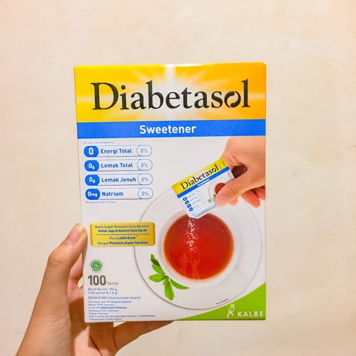 

Diabetasol Sweetener Isi 100 Sachet - Gula Pemanis Aman Untuk Diabetes