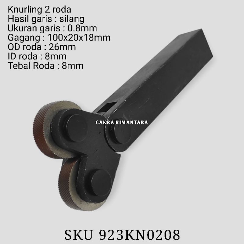 Knurling silang 0.8mm Cartel kotak 0.8 mm kartel 2 roda mata garis 0 8