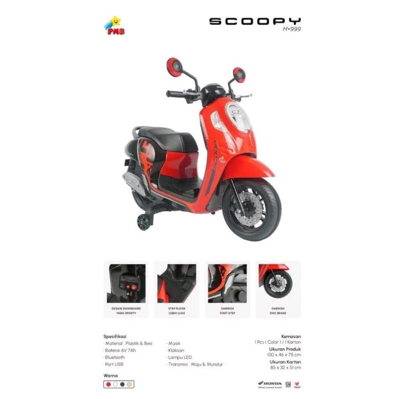 Mainan Motor Aki Scoopy M999
