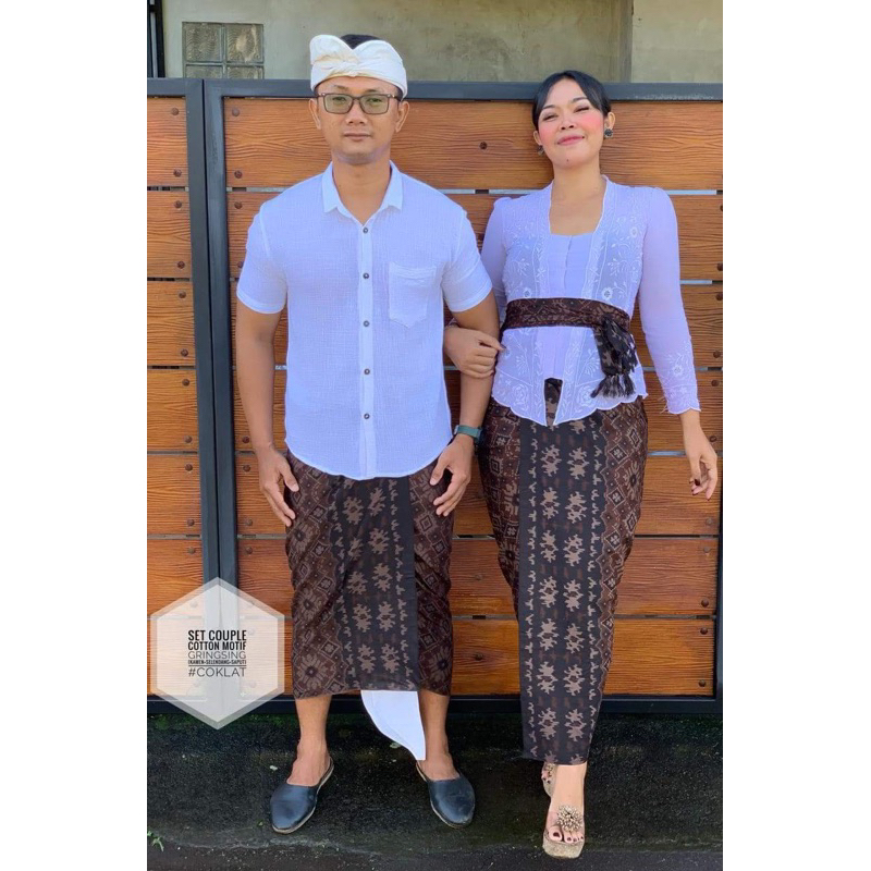 Yukakebaya || set couple batik indigo // kamen set selendang