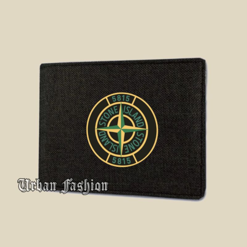 Dompet Kanvas Fashion STONE ISLAND / Dompet Lipat Resleting Casual Remaja Pria / E-Wallet Canvas Out