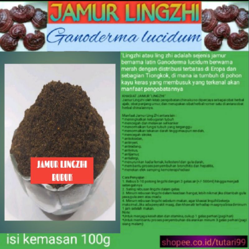 

jamur lingzhi bubuk 100g