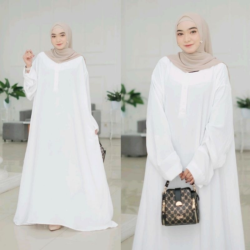 KALTIM Gamis Putih Super Jumbo LD 160 Crinkle CEY Premium