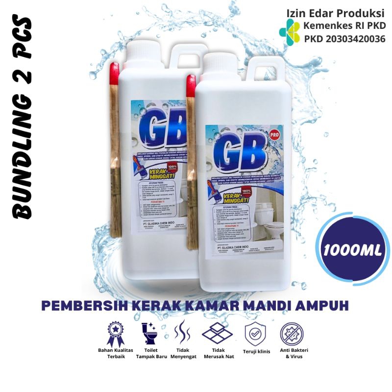 pembersih kerak kamar mandi GB pro bundling 2  pembersih kerak kloset wc porselen keramik original a